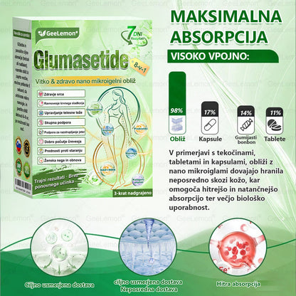🌴Registrirano pri JAZMP in GMP certificirano👩‍⚕️🎁 𝐆𝐞𝑒𝐿𝑒𝐦𝐨𝐧® 𝐆𝐥𝐮𝐦𝐚𝐬𝐞𝐭𝐢𝐝𝐞 8 v 1 Hujševalni in zdravju namenjen nano obliž z mikroiglicami 🇸🇮 (Samo enkrat na dan, vidne spremembe že v 7 dneh) ✅